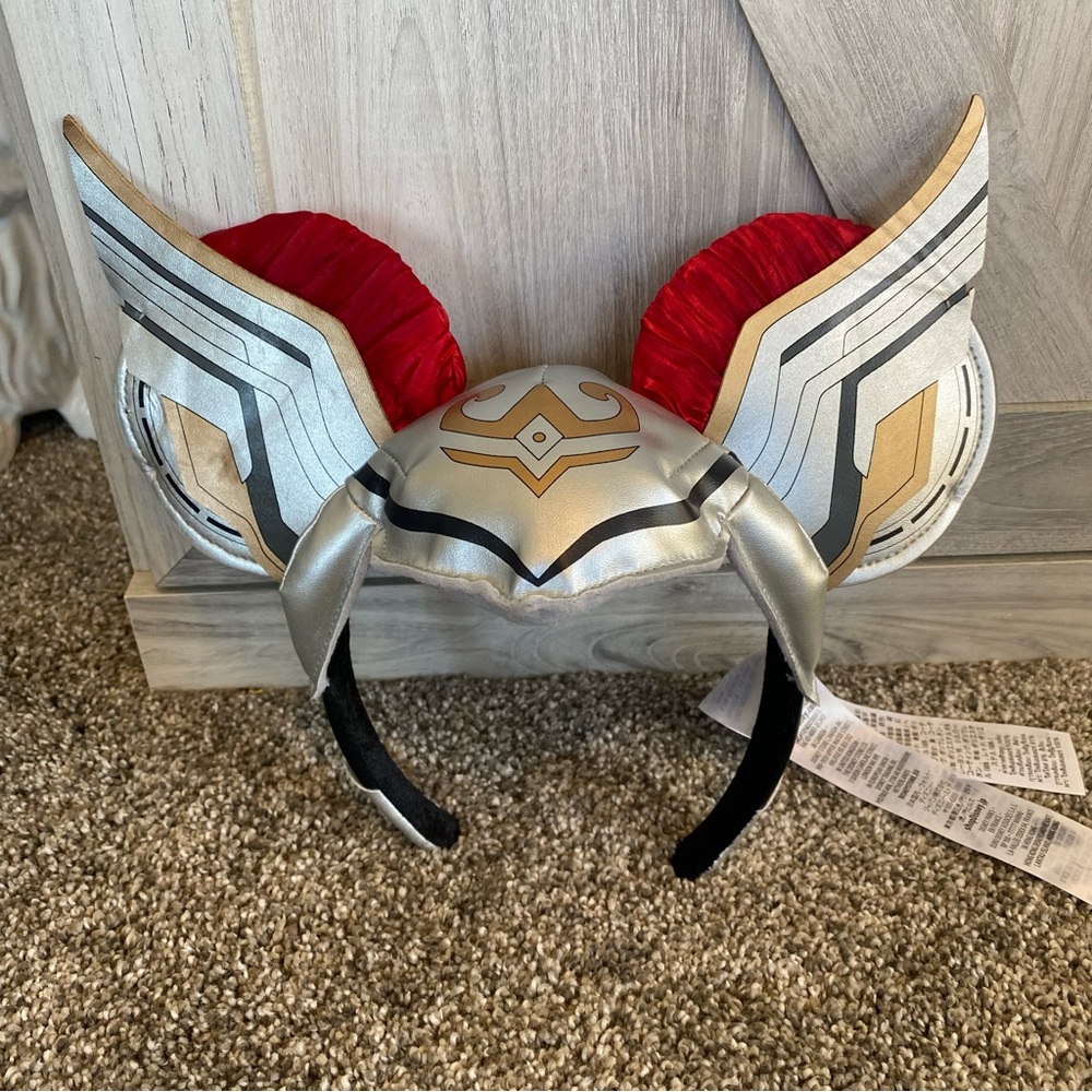 Disney Parks MARVEL MIGHTY Thor Valkyrie Ears Headband Love & Thunder